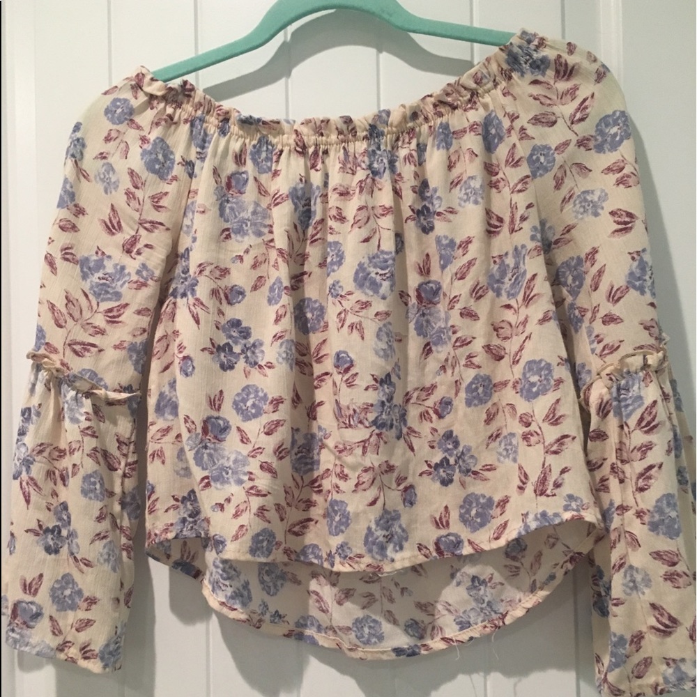 See You Monday Floral Off The Shoulder Top
